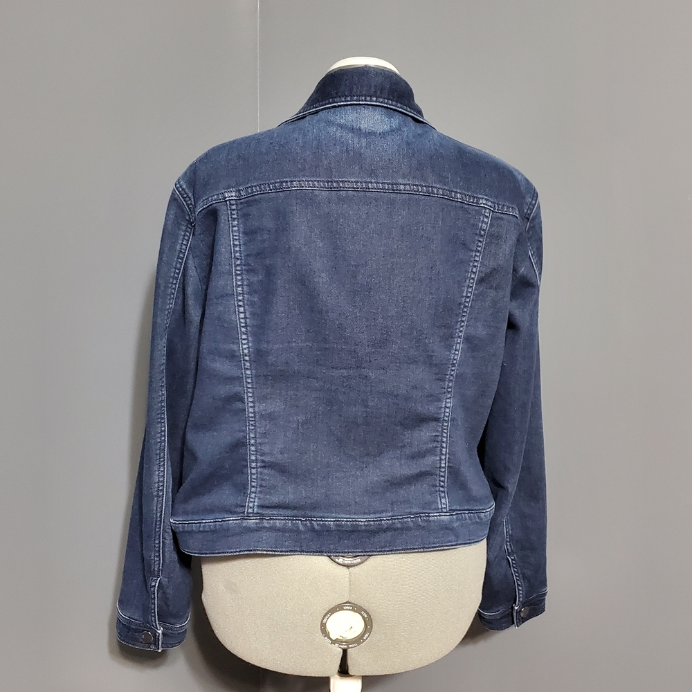 New York & Company Blue Denim Jean Jacket for Women Size XL - Picture 3 of 6